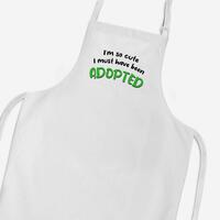 So Cute I’m Adopted Apron – White, One