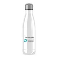 I Survived Another Meeting Water Bottle – White, One