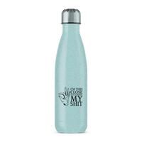 Losing My Shit Water Bottle – Blue Glitter, One