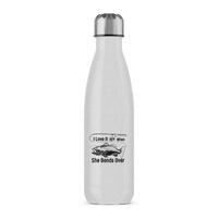 I Love It When She Bends Over Water Bottle – Silver Glitter, One
