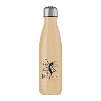 I Am The Fuck Up Fairy Water Bottle – Gold Glitter, One