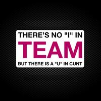 There Is A U In Cunt Vinyl Sticker – White, A3 (297x420mm)