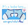 Image of It's a Boy! Congratulations Card with Sock Ons