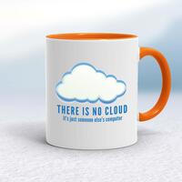 There Is No Cloud Mug – White/Orange, 10oz