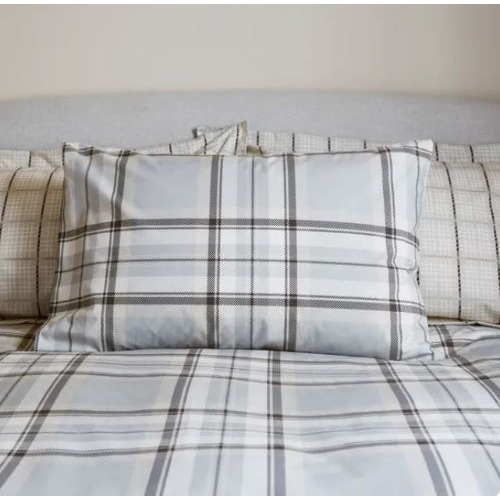 Polycotton Highland Check - Extra Large Single Duvet Cover Set