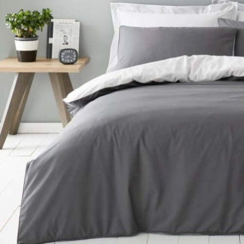 100% Cotton Grey Extra Large Single Duvet Cover Set