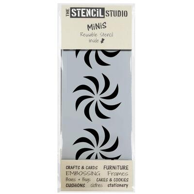 Stencil MiNiS - Pinwheel Border - 20% off 4+ - Sheet Size 20 x 8 cm