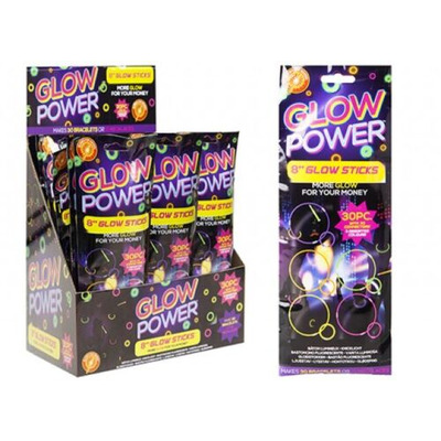 30 Piece Glow Power Super Mega Neon Glow Stick Party Pack