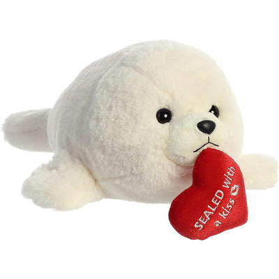 35cm Valentines Soft Cuddly Sealed With A Kiss Plush Toy
