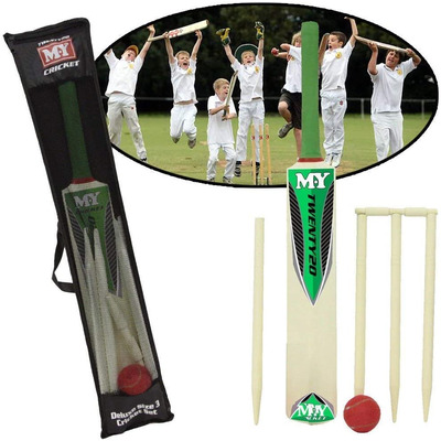 Children’s Medium Size 5 Wooden Complete Cricket Set