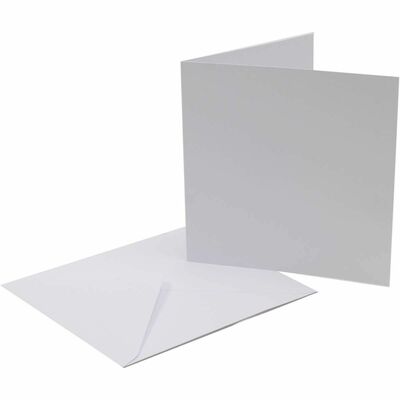 Pack Of 60 Craft UK White 6x6 Blank Cards & Envelopes