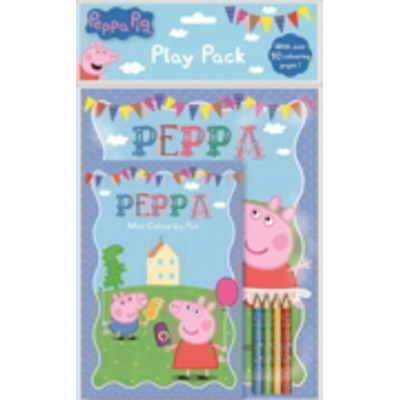 Peppa Pig A4 Colouring Book With A5 Pad And Pencils Set