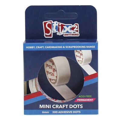 Pack Of 300 Mini 6mm Craft Glue Dots Permanent On A Roll