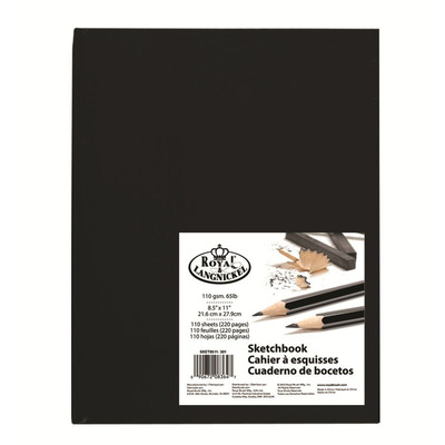 A5 Black Hardback Artist Sketchbook Pad