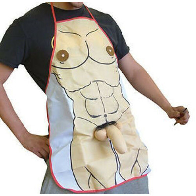 Novelty Rude Nude Naked Man Willy Kitchen Cook Chefs Apron