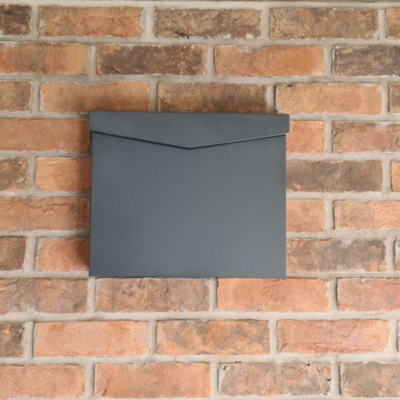 Steel Letterbox in Anthracite Grey - The Alava