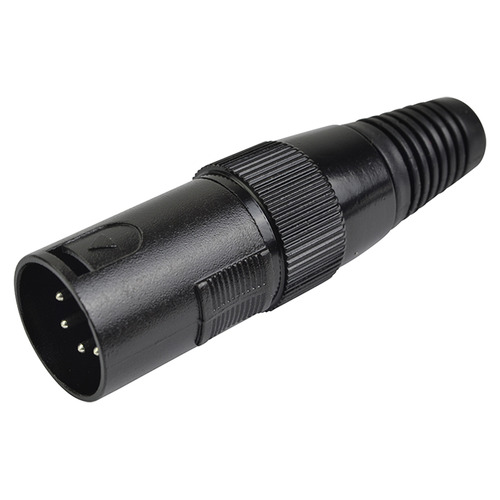 XLR DMX Connector Male 5 pin Black