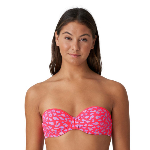 Marie Jo La Gomera Padded Strapless Bikini Top - Deep Sea Coral