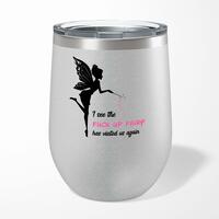 The Fuck Up Fairy Wine Tumbler – Silver Glitter, 12oz