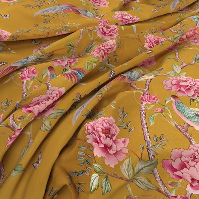 Paloma Home Vintage Chinoiserie Ochre Fabric VIC/OCH/14000FA - By The Metre