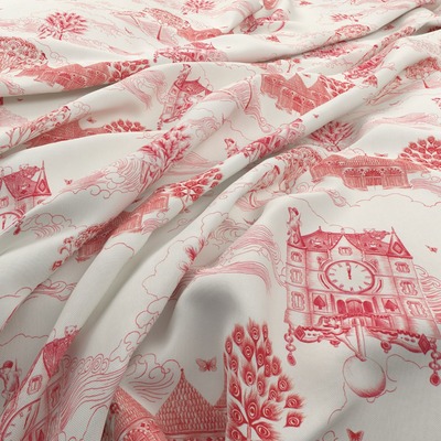 The Chateau By Angel Strawbridge Toile Rouge Fabric TOI/ROU/14000FA - By The Metre
