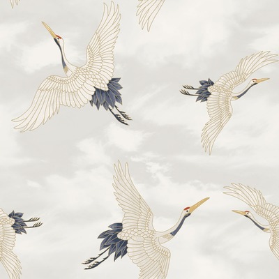 Cranes Wallpaper White Catherine Lansfield 206511
