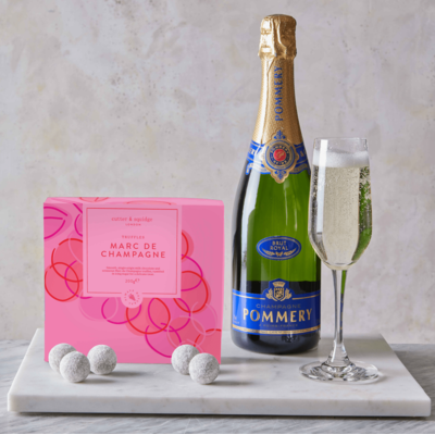 Truffles & Bubbles Gift Box - Pommery Champagne (750Ml)