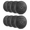 Image of Vega 100kg Rubber Crumb Bumper Olympic Weight Plates Set