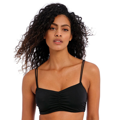Freya Jewel Cove Bralette Bikini Top - Plain Black - 32G