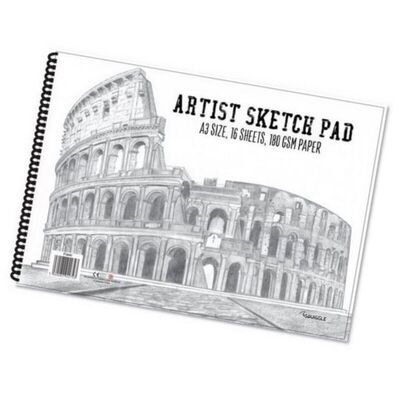 Premium A4 Spiral Bound Artist Blank Sketch Book Pad - COLOSSEUM - ONE
