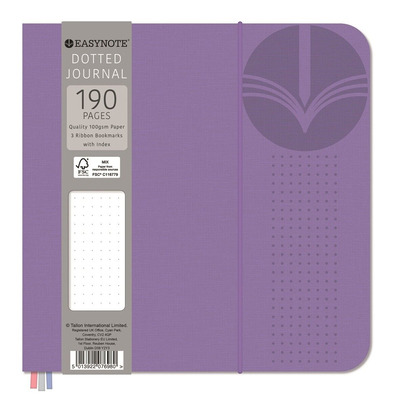 190 Page Easynote Luxury Square Dotted Journal Notebook - PURPLE