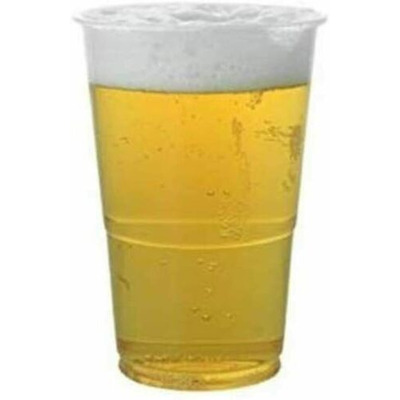 Clear Strong Reusable Plastic Half Pint Beer Drinking Glasses - 45