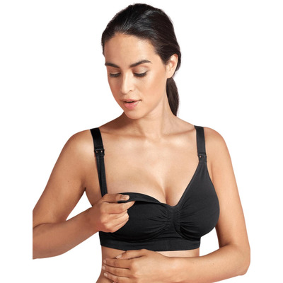 Carriwell Nursing Bra with Carri-Gel - Black - XL - 16
