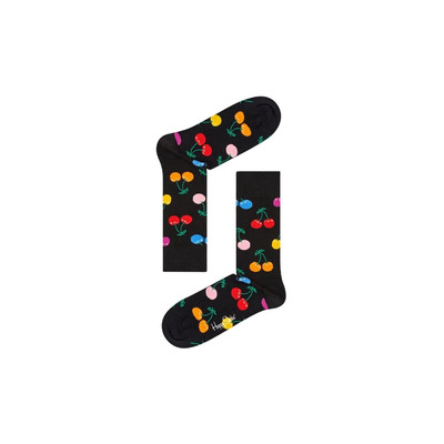 Happy Socks Cherry Sock - 9002 Black - 7-12 (UK) 41-46 (EURO)
