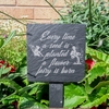 Image of Slate plant marker - Every time a seed is planted a flower fairy is born