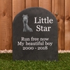 Image of Pet Gravestone with Photo - Smooth Slate, Large 45 x 27cm