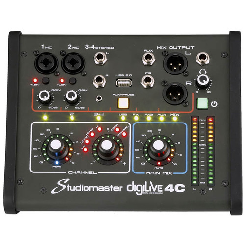 StudioMaster DigiLive 4 Channel Compact Digital Mixer
