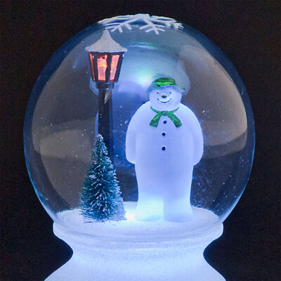 The Snowman Battery Operated Globe with Multi-Coloured LED Lights