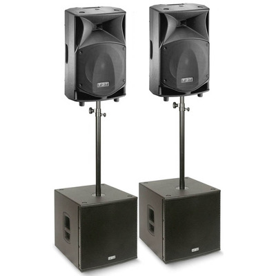 FBT JMaxX  112A, Subline 115SA, Speaker Poles and Padded Covers 3200 Watts Active System