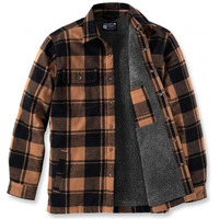 Image of Carhartt Sherpa Lined Flannel Shirt Jacket