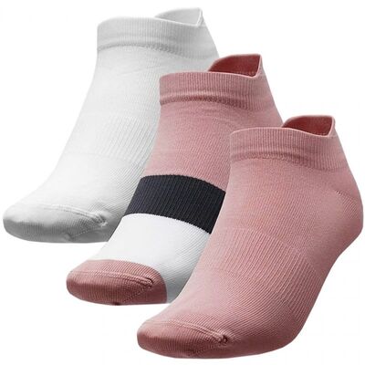 4F Womens Everyday Socks - White/Pink