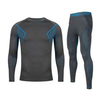 Image of Alpinus Mens Active Base Layer Set Thermoactive Underwear - Gray