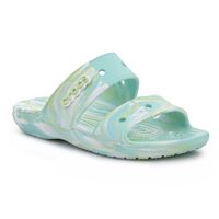 Image of Crocs Womens Classic Marbled Sandals - Blue