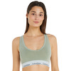 Calvin Klein Modern Cotton Bralette - Eco Green - S - 10 at Belle Lingerie