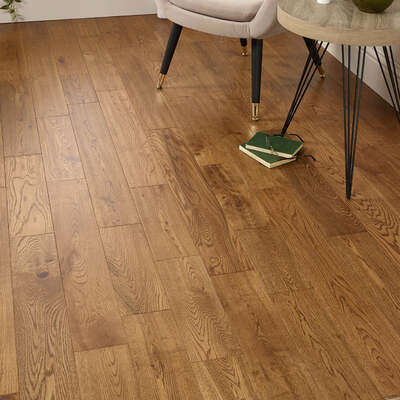 Lusso Florence Golden Handscraped Solid Oak Flooring – Lusso