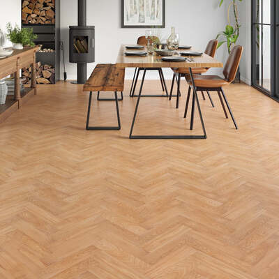 Lusso Capri Highland Oak Herringbone Engineered Wood Flooring – Lusso