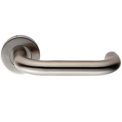 Eurospec Return To Door Stainless Steel Door Handles - Polished OR Satin Stainless Steel - CSL1190 (sold in pairs) POLISHED FINISH