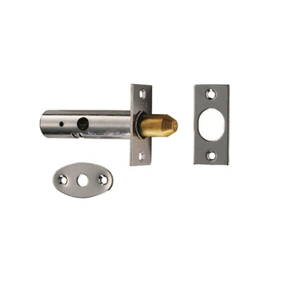 Eurospec Security (Hex/Rack) Door Bolts 61mm, Polished Chrome, Satin Chrome, Polished Brass and Black - DSB8225 POLISHED CHROME