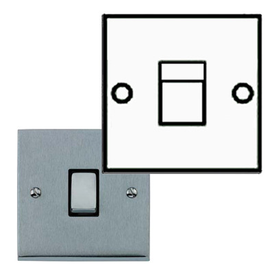 M Marcus Electrical Victorian Raised Plate 1 Gang Telephone & Data Sockets, Satin Chrome Finish, Black Or White Inset Trims - R03.866/867 SATIN CHROME - SECONDARY LINE, WHITE INSET TRIM
