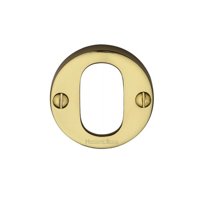 Heritage Brass Oval Profile Key Escutcheon, Polished Brass - V1013-PB POLISHED BRASS